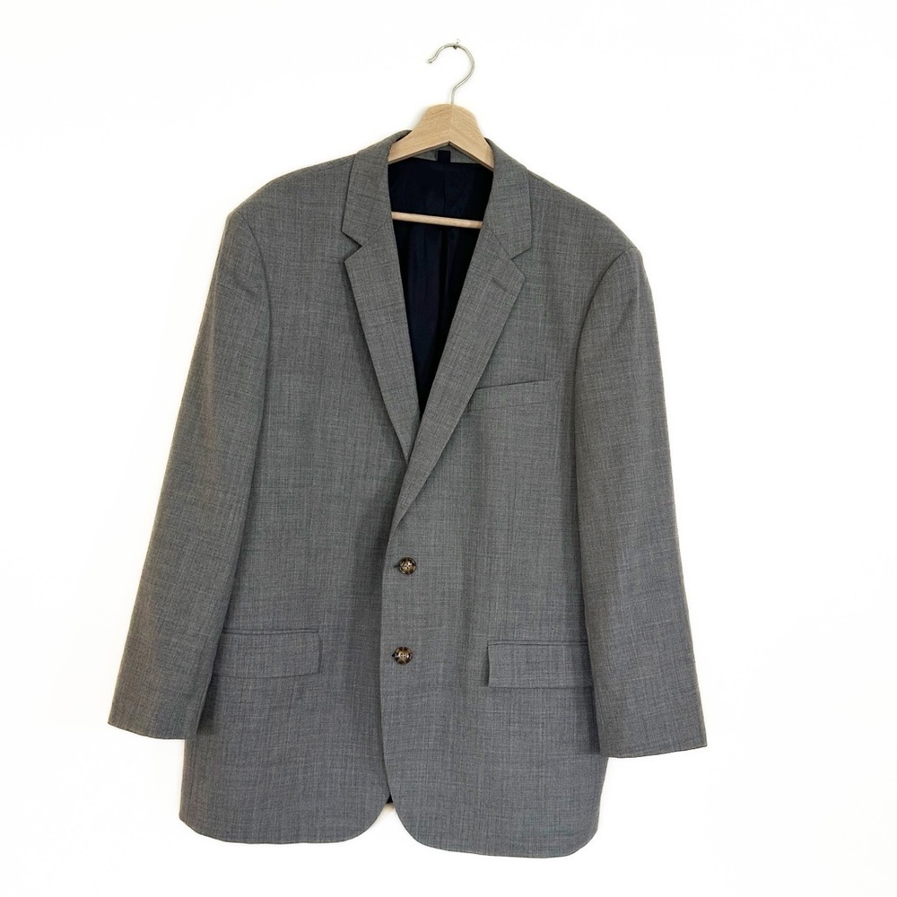 J.Crew Men’s Size 46R Gray Wool Thompson Modern Suit Blazer Sport Coat Jacket